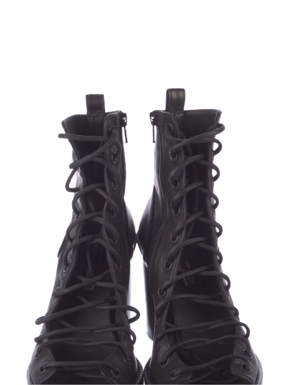 Ann Demuelemester Leather Iconic Lace Up Sandals Booties Heels Like New 39 - Picture 5 of 5